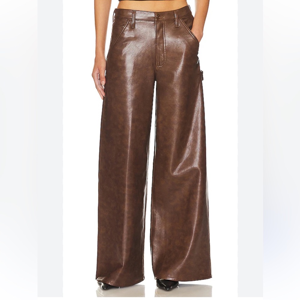 AGOLDE dale wide leg brown carpenter trouser